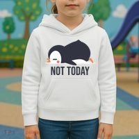 Not Today Seabird Funny Cute Kids Hoodie thumb 3