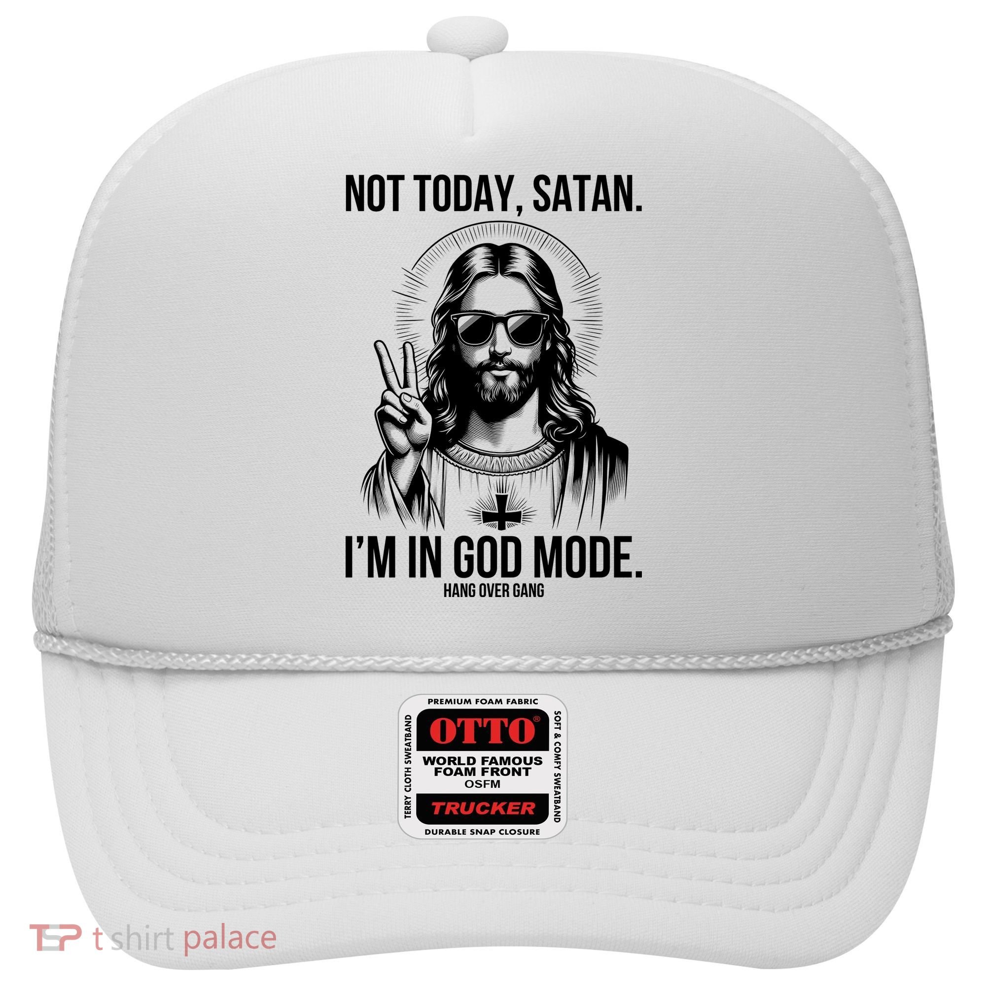 Not Today Satan I’M In God Mode Funny Jesus Meme Hat