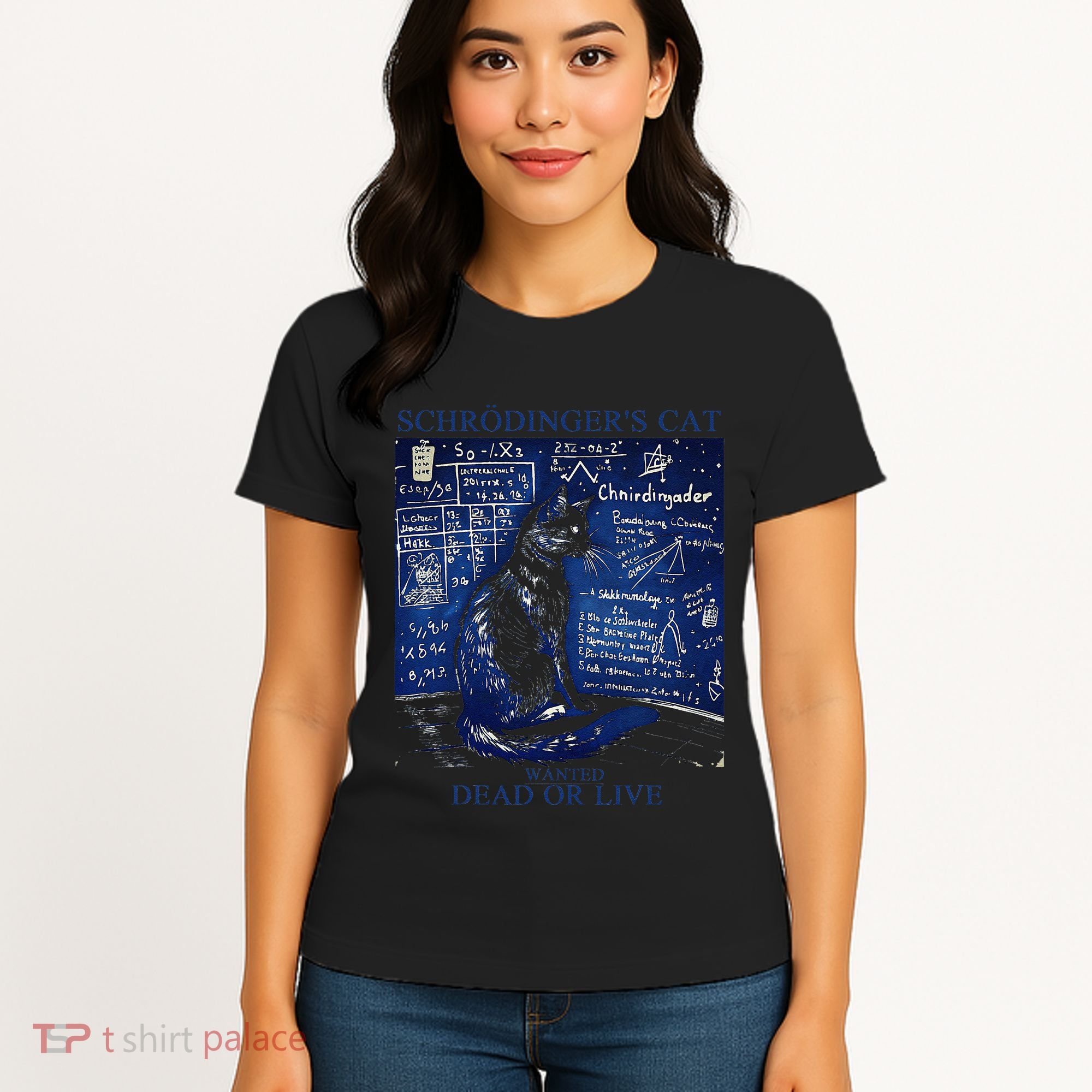 Nice Try SchröDingerS Cat Quantum Physics Humor Box Women's T-Shirt