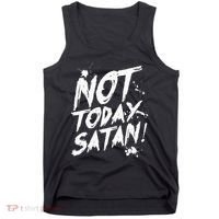 Not Today Satan  Funny Anti Satan Gift Tank Top thumb 0