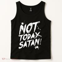 Not Today Satan  Funny Anti Satan Gift Tank Top thumb 2