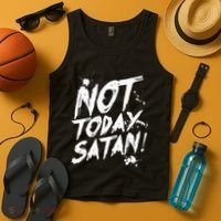 Not Today Satan  Funny Anti Satan Gift Tank Top thumb 4