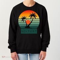 Newport Tropical Sunset Palm Trees Beach Women's Sweatshirt thumb 0