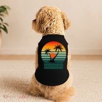 Newport Tropical Sunset Palm Trees Beach Doggie Tank thumb 2