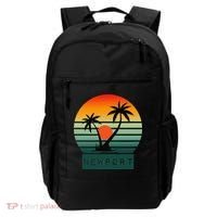 Newport Tropical Sunset Palm Trees Beach Backpack thumb 0