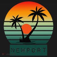 Newport Tropical Sunset Palm Trees Beach Coaster thumb 2
