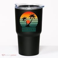 Newport Tropical Sunset Palm Trees Beach Tumbler thumb 0