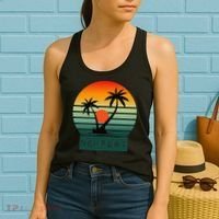 Newport Tropical Sunset Palm Trees Beach Women's Tank Top thumb 2