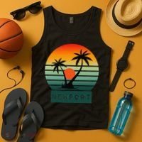 Newport Tropical Sunset Palm Trees Beach Tank Top thumb 4