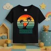 Newport Tropical Sunset Palm Trees Beach Toddler T-Shirt thumb 3