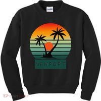 Newport Tropical Sunset Palm Trees Beach Kids Sweatshirt thumb 0