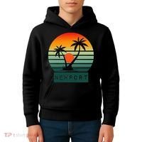 Newport Tropical Sunset Palm Trees Beach Kids Hoodie thumb 4