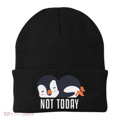 Not Today Sea Bird King Emperor Penguin Lover Penguin Beanie