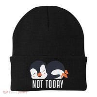 Not Today Sea Bird King Emperor Penguin Lover Penguin Beanie thumb 0