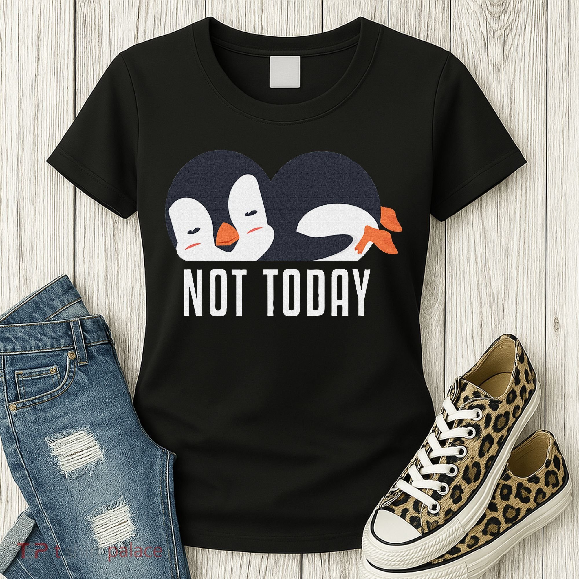 Not Today Sea Bird King Emperor Penguin Lover Penguin Women's T-Shirt