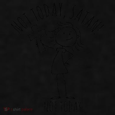 Not Today Satan Not Today Sweat Ladies PosiCharge Tri-Blend Wicking Tank