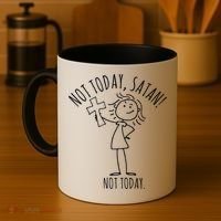 Not Today Satan Not Today Sweat Coffee Mug thumb 4