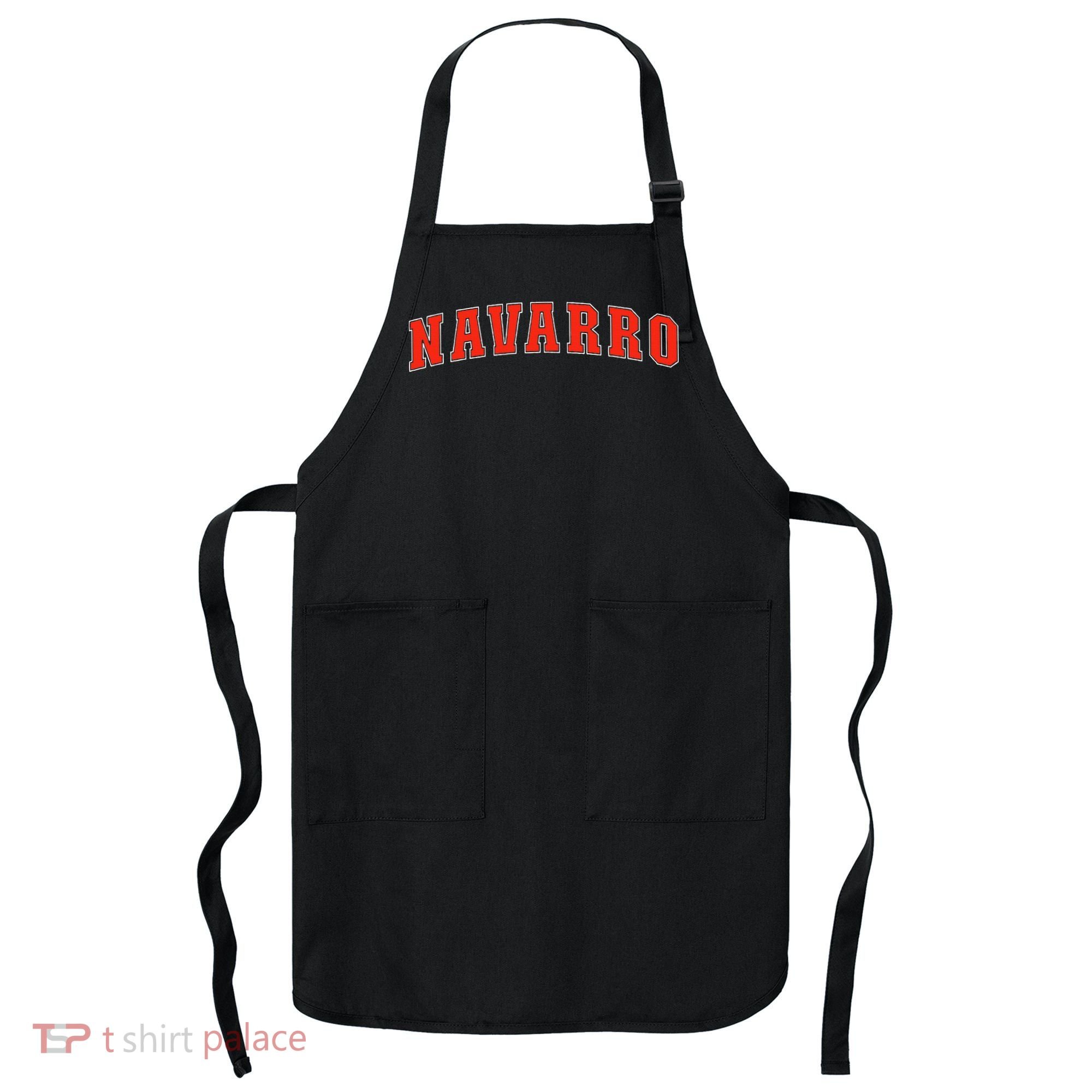 Navarro Texas Tx College Style Red Text Navarro Apron