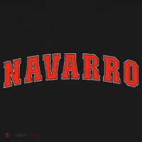 Navarro Texas Tx College Style Red Text Navarro T-Shirt thumb 7
