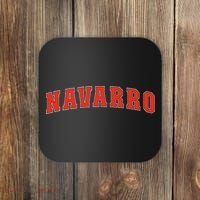 Navarro Texas Tx College Style Red Text Navarro Coaster thumb 0