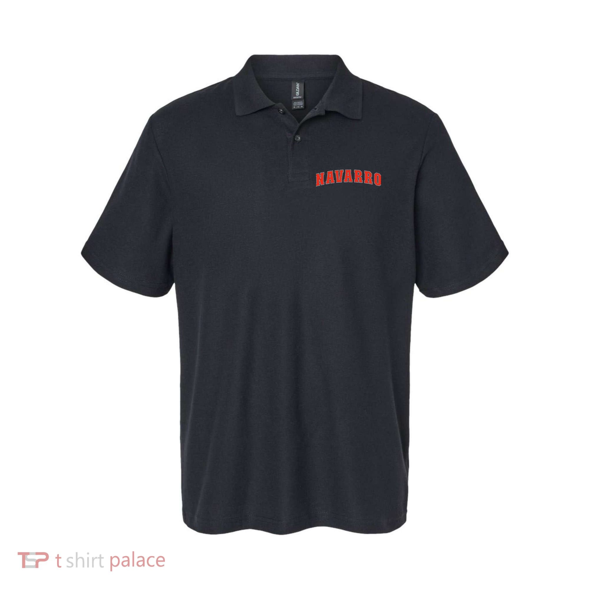 Navarro Texas Tx College Style Red Text Navarro Polo