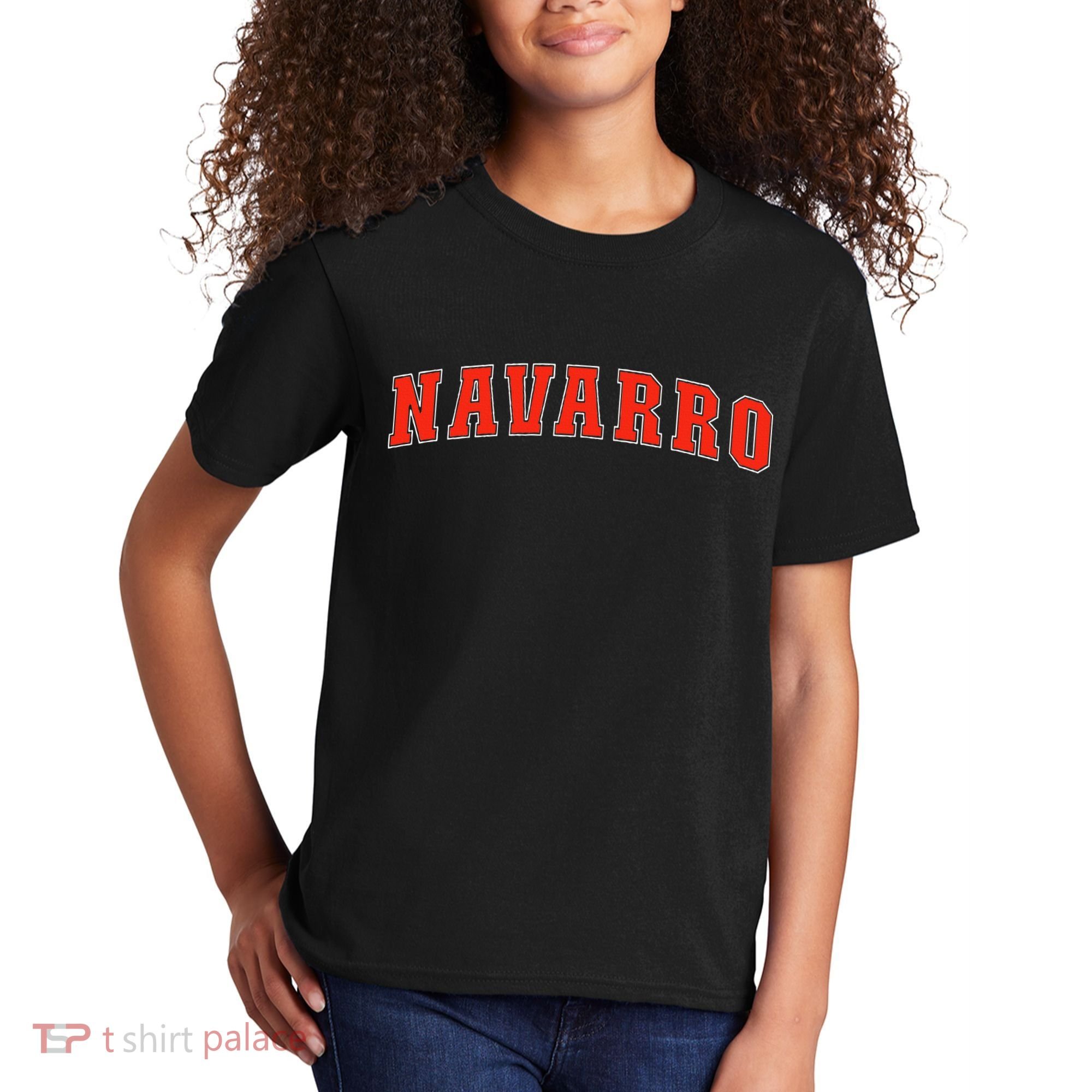 Navarro Texas Tx College Style Red Text Navarro Kids T-Shirt