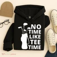 No Time Tee Time Funny Golf Dad Golfer Fathers Hoodie thumb 4