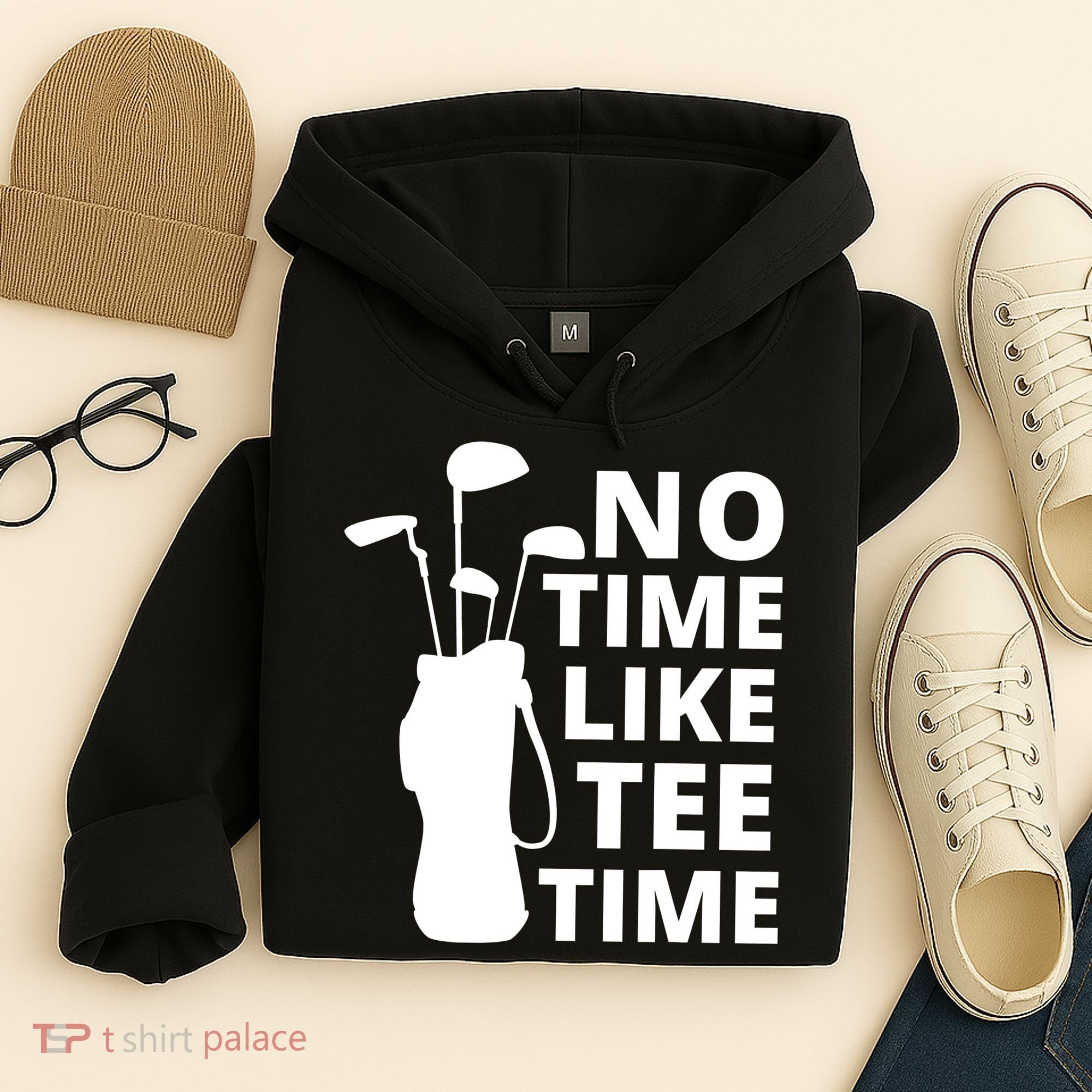 No Time Tee Time Funny Golf Dad Golfer Fathers Hoodie