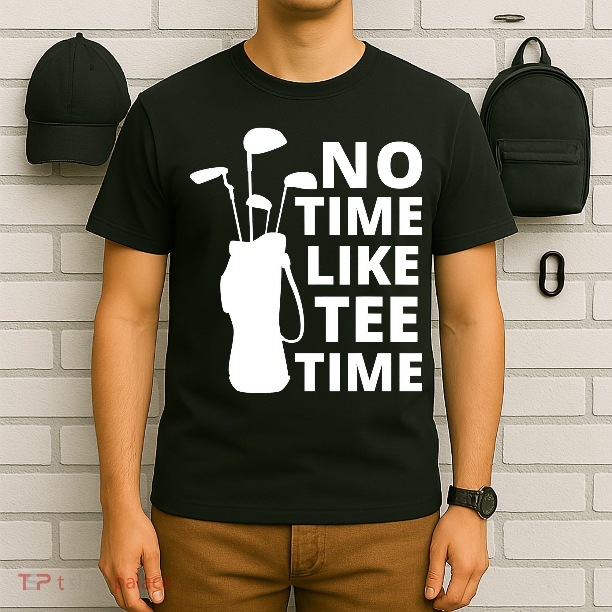 No Time Tee Time Funny Golf Dad Golfer Fathers T-Shirt
