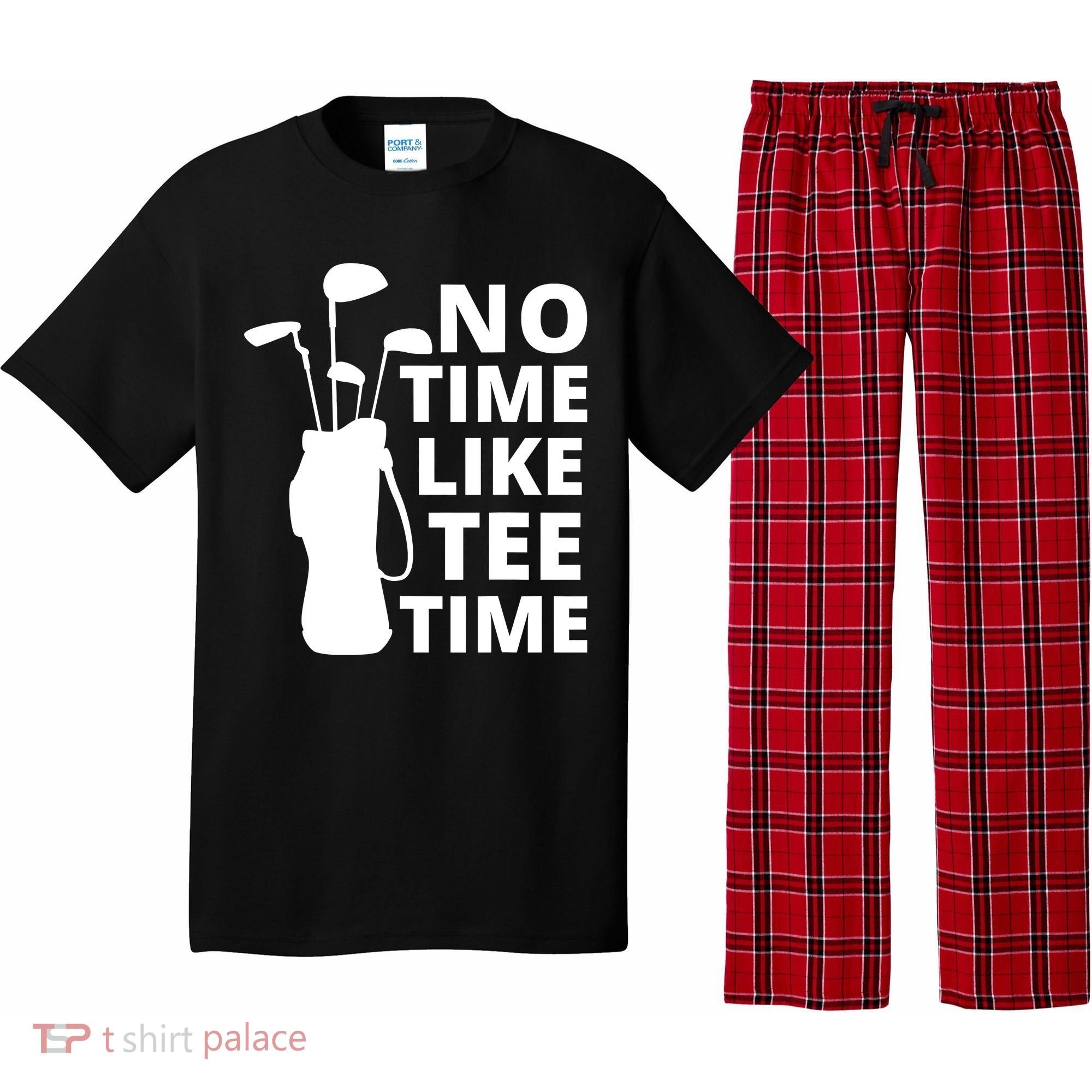 No Time Tee Time Funny Golf Dad Golfer Fathers Pajama Set