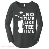 No Time Tee Time Funny Golf Dad Golfer Fathers Women's Perfect Tri Tunic Long Sleeve Shirt thumb 0