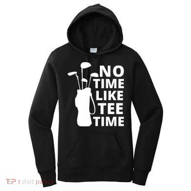 No Time Tee Time Funny Golf Dad Golfer Fathers Women's Hoodie