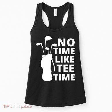 No Time Tee Time Funny Golf Dad Golfer Fathers Women's Tank Top