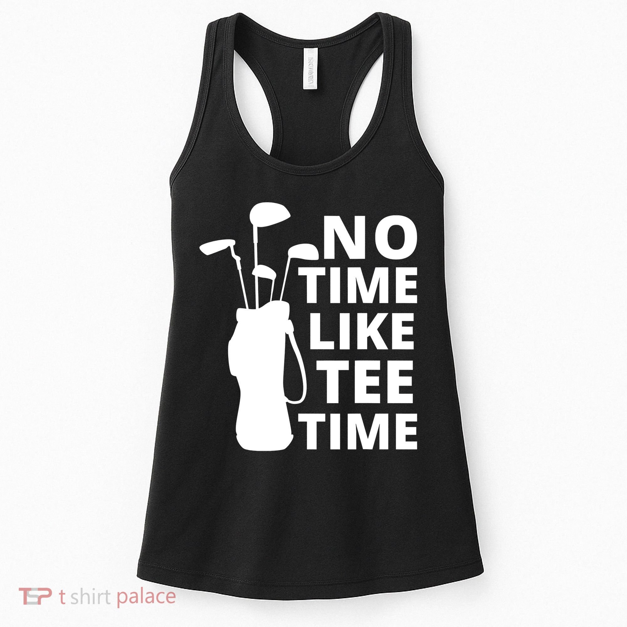 No Time Tee Time Funny Golf Dad Golfer Fathers Women's Tank Top