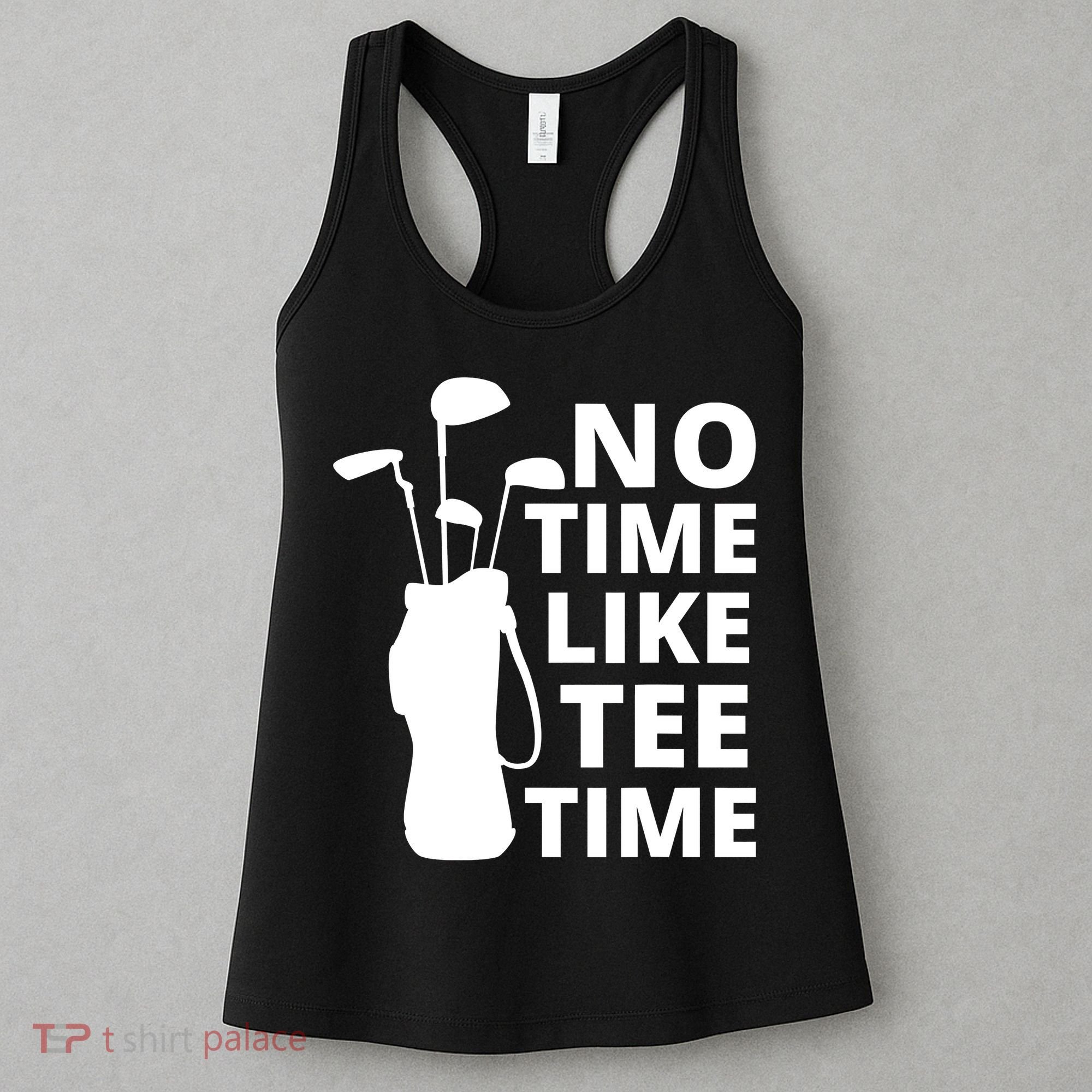 No Time Tee Time Funny Golf Dad Golfer Fathers Women's Tank Top