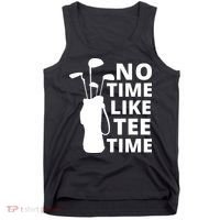 No Time Tee Time Funny Golf Dad Golfer Fathers Tank Top thumb 0