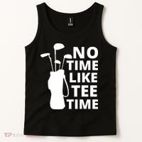 No Time Tee Time Funny Golf Dad Golfer Fathers Tank Top thumb 2