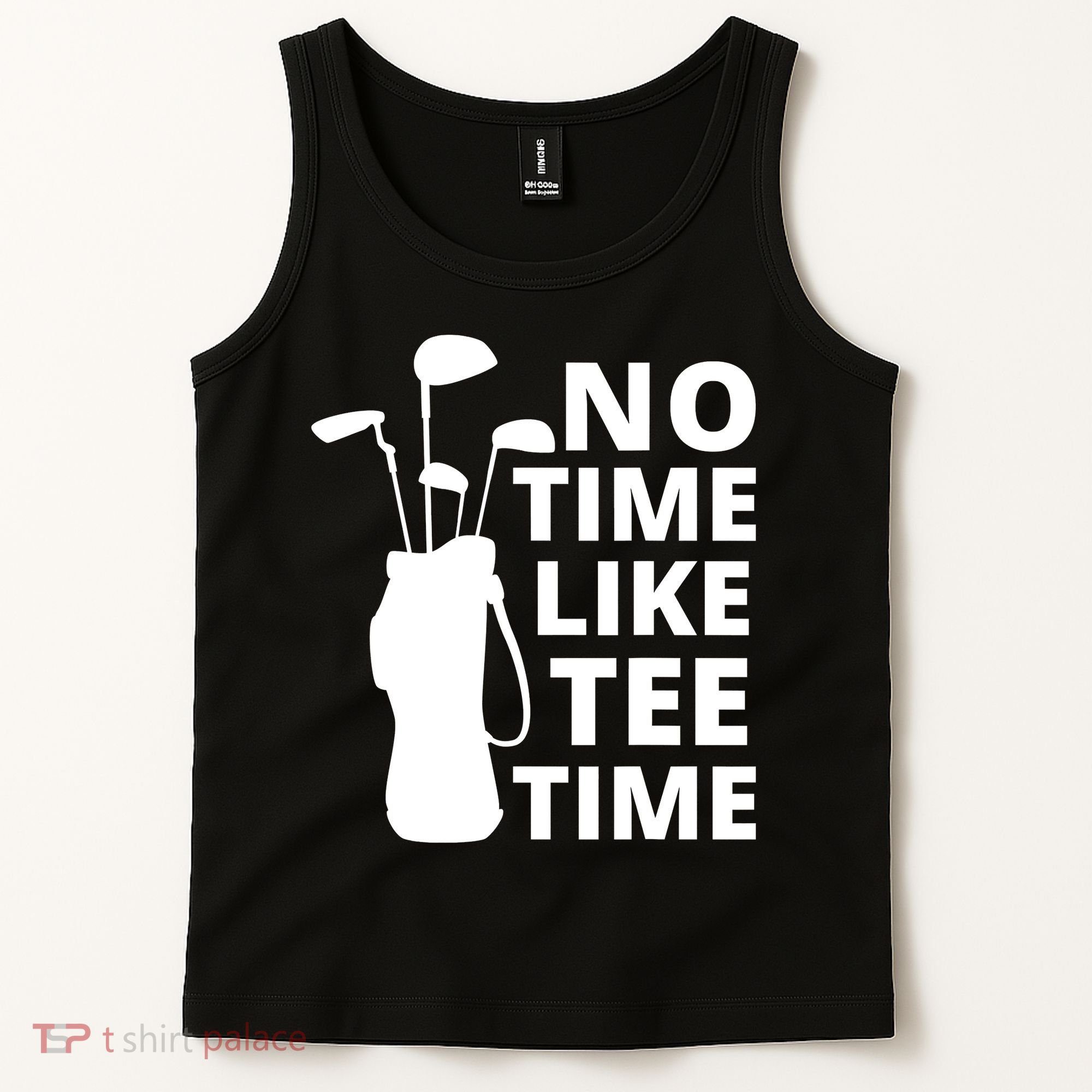 No Time Tee Time Funny Golf Dad Golfer Fathers Tank Top
