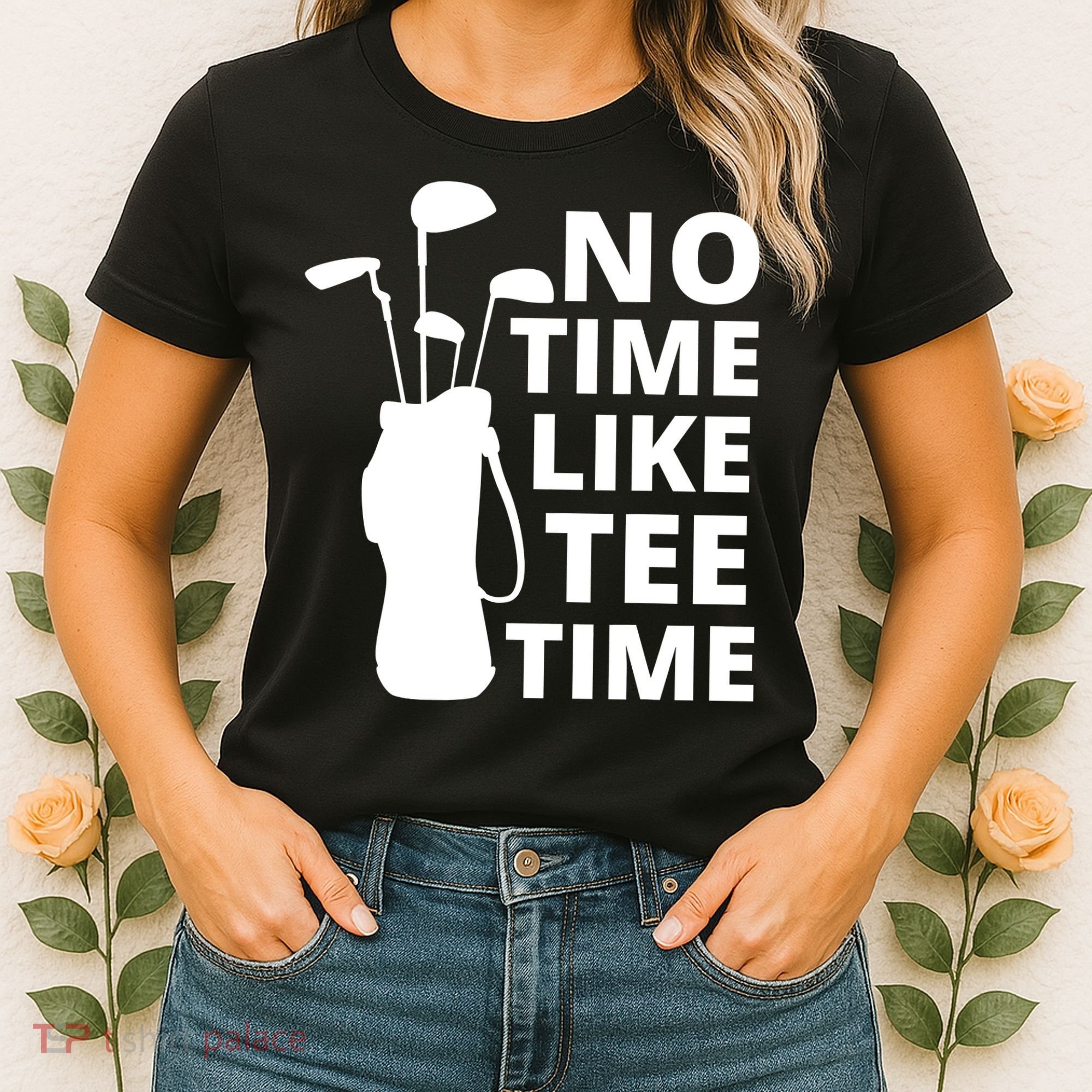 No Time Tee Time Funny Golf Dad Golfer Fathers Women's T-Shirt