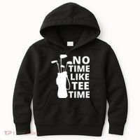 No Time Tee Time Funny Golf Dad Golfer Fathers Kids Hoodie thumb 0