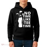 No Time Tee Time Funny Golf Dad Golfer Fathers Kids Hoodie thumb 4