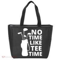 No Time Tee Time Funny Golf Dad Golfer Fathers Tote Bag thumb 0
