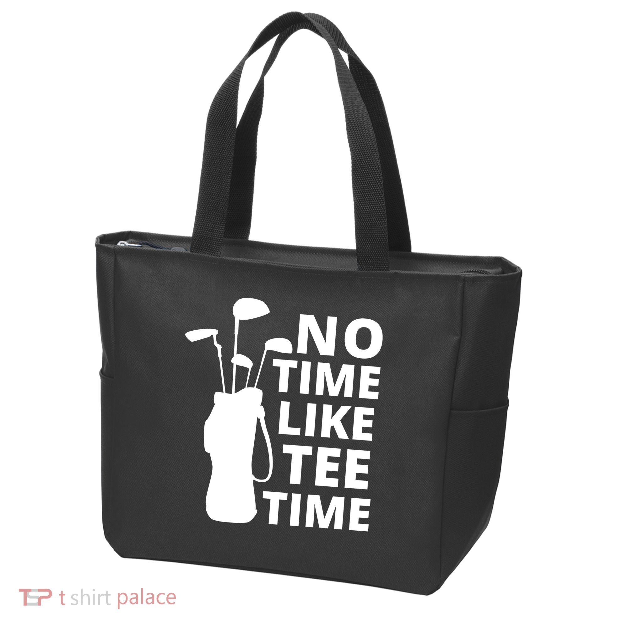 No Time Tee Time Funny Golf Dad Golfer Fathers Tote Bag