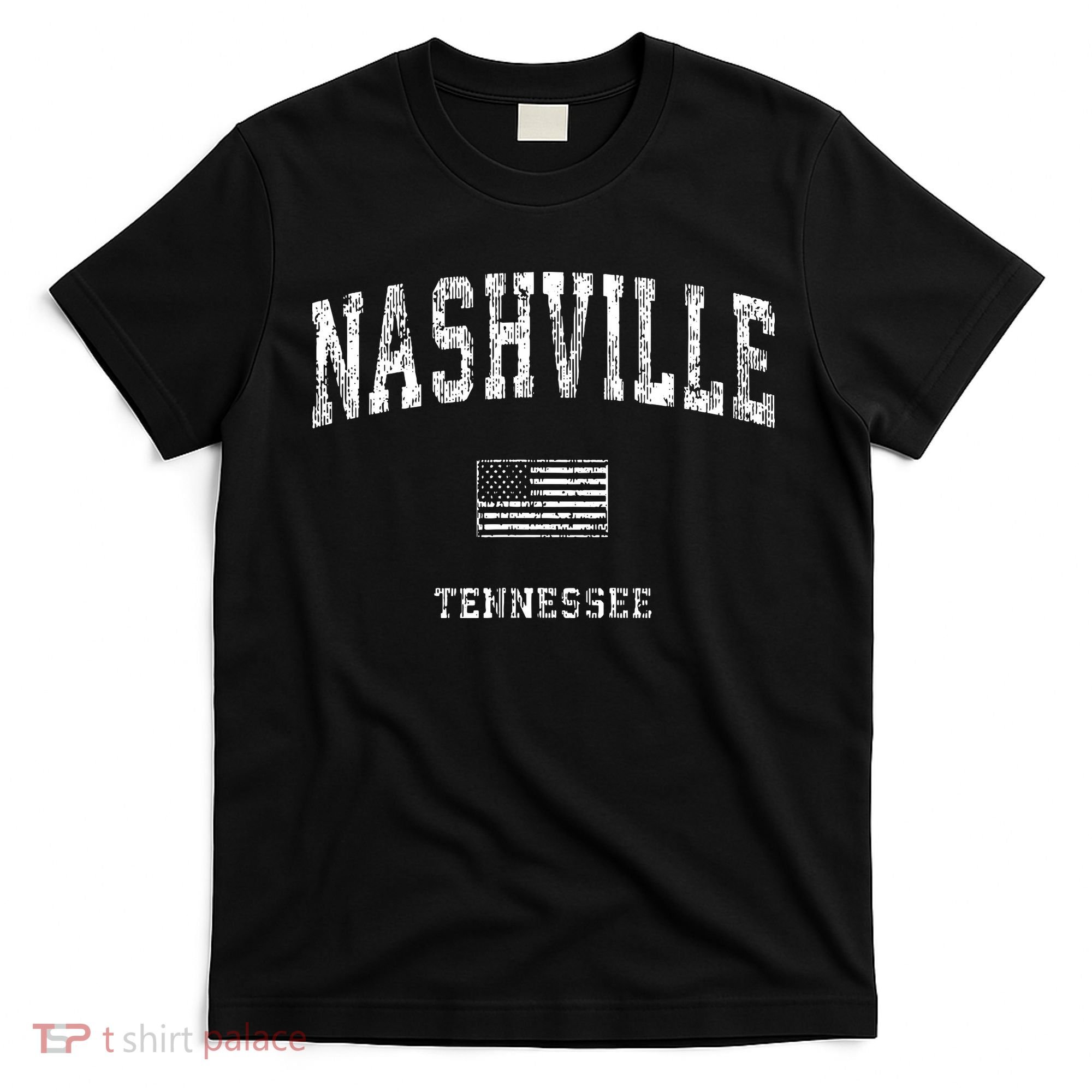 Nashville Tennessee Tn Vintage American Flag T-Shirt
