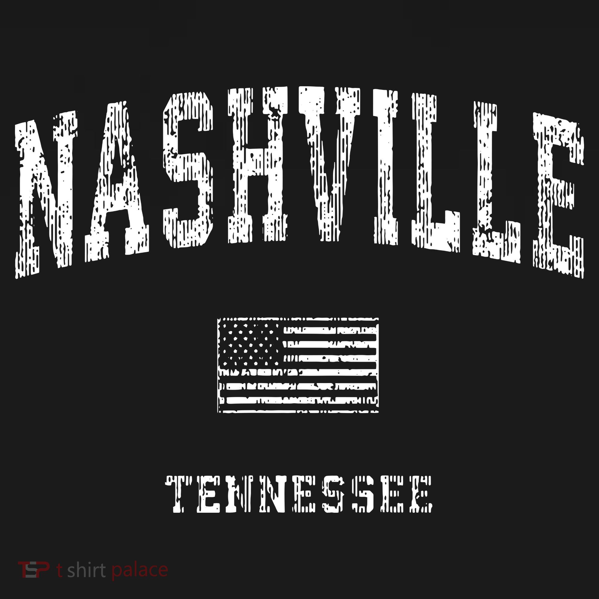 Nashville Tennessee Tn Vintage American Flag T-Shirt