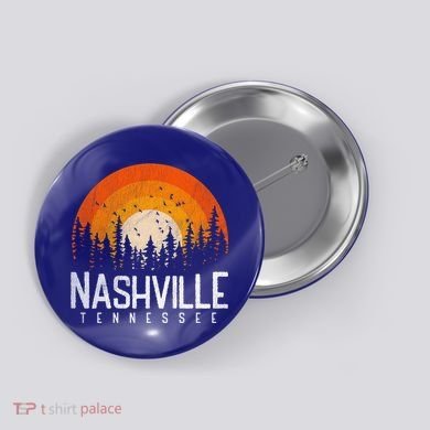 Nashville Tennessee Tn Gift Retro Style Vintage 80s Gift Great Gift Button