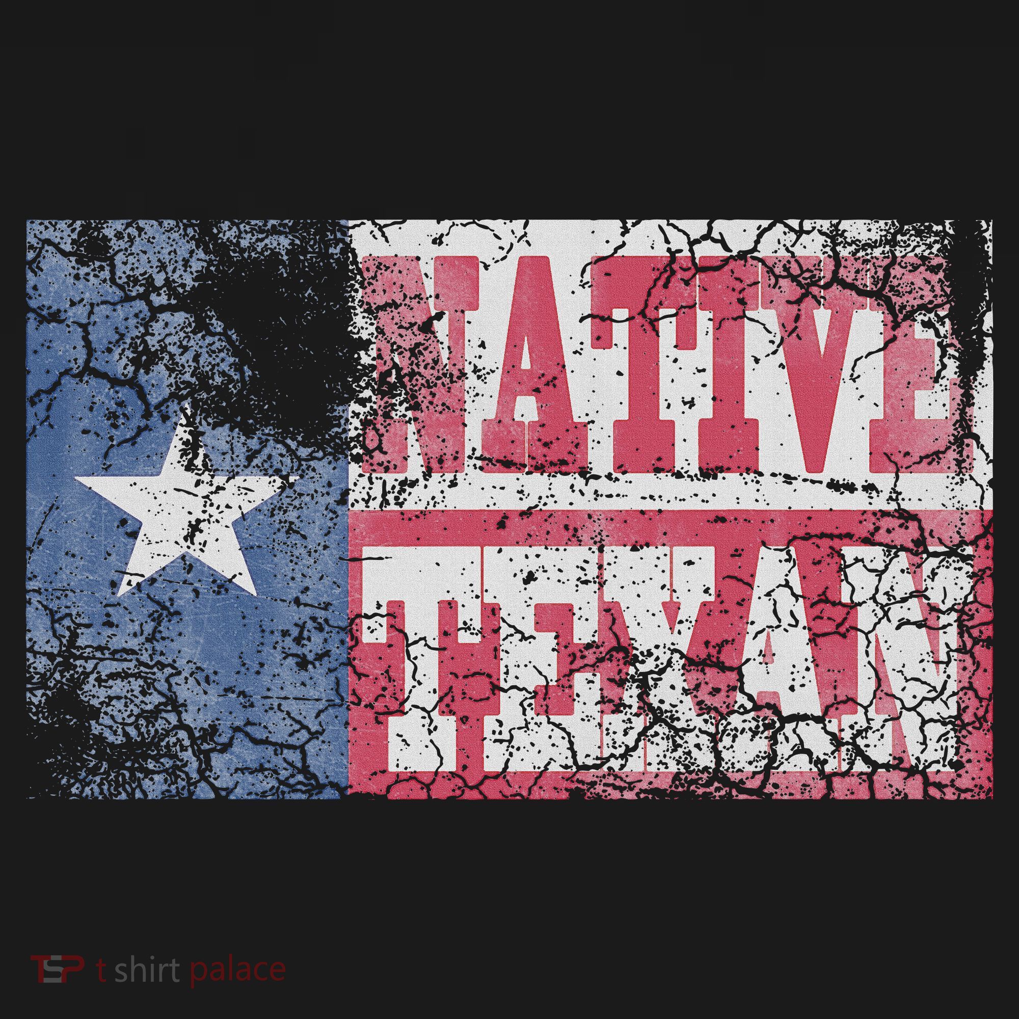 Native Texan Texas Flag Family Home Love Vintage Distressed T-Shirt