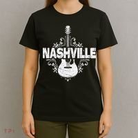 Nashville Tennessee Vintage Guitar Country Music City T-Shirt thumb 4