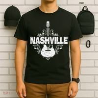 Nashville Tennessee Vintage Guitar Country Music City T-Shirt thumb 6
