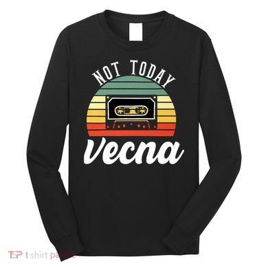 Not Today Vecna Mixtape Retro Vintage Long Sleeve Shirt